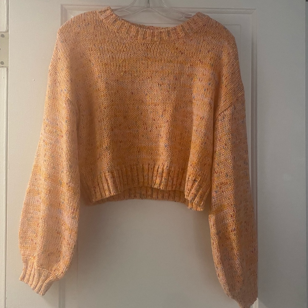 Beautiful orange multicolor sweater from Lulus!